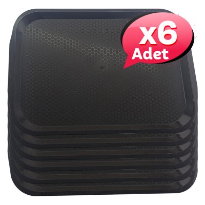 6'lı No1 Fast Food Tepsi 27 X 36 cm - Kahverengi