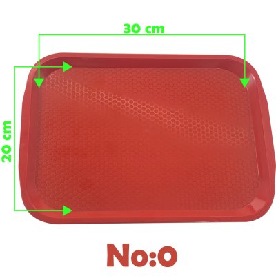 No 0 Fast Food Tepsi 20 X 30 cm - Kırmızı