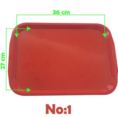 No1 Fast Food Tepsi 27 X 36 cm - Kırmızı