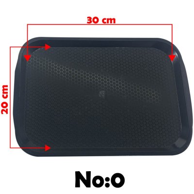 No 0 Fast Food Tepsi 20 X 30 cm - Siyah