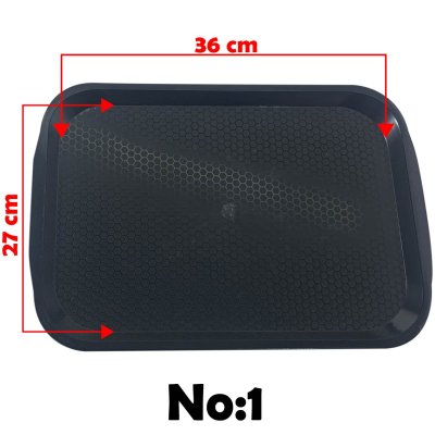 No1 Fast Food Tepsi 27 X 36 cm - Siyah