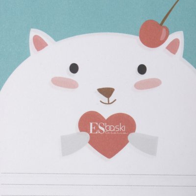 White Love Bear - Notepad